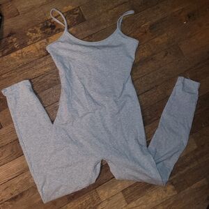 Gray Spaghetti Strap Jumpsuit